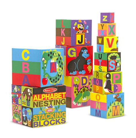 Melissa & Doug English Alphabet Nesting and Stacking Blocks