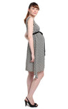 Rina Asymmetric Chevron Dress