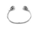 SKULL CUFF - SILVER