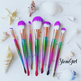7 Piece Mermaid Makeup Brush Set