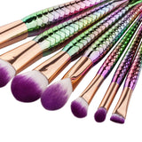 7 Piece Mermaid Makeup Brush Set