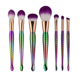 7 Piece Mermaid Makeup Brush Set
